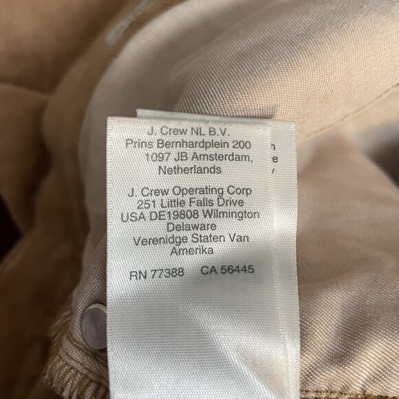 J Crew Pants Womens 30 Tan Corduroy Vintage Slim Straight Stretch Reimagined - Picture 11 of 14